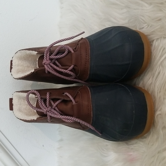 Hunter Navy Brown Duck Pac Short Boots/Booties Size US 8 EU 39 - Picture 4 of 11